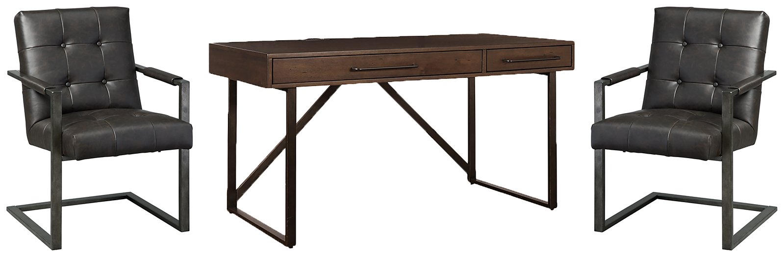 Starmore Home Office Desk with 2 Chairs - Premium Home Office Set from Ashley Furniture - Just $844.66! Shop now at Furniture Wholesale Plus  We are the best furniture store in Nashville, Hendersonville, Goodlettsville, Madison, Antioch, Mount Juliet, Lebanon, Gallatin, Springfield, Murfreesboro, Franklin, Brentwood