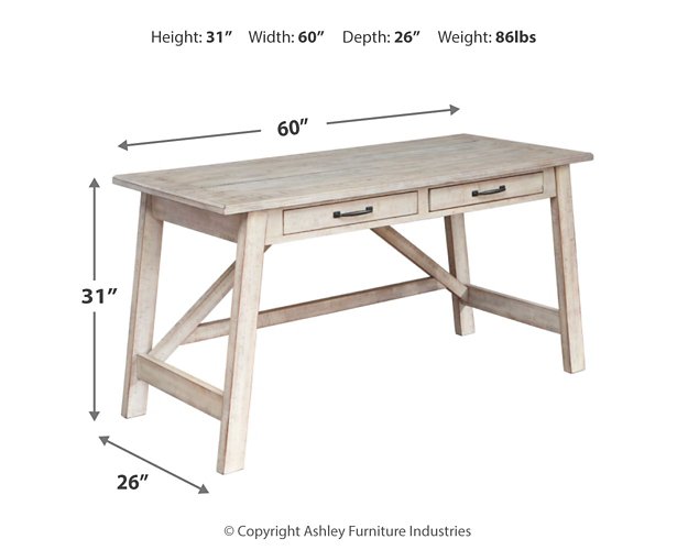 Carynhurst 60" Home Office Desk - Premium Desk from Ashley Furniture - Just $321.78! Shop now at Furniture Wholesale Plus  We are the best furniture store in Nashville, Hendersonville, Goodlettsville, Madison, Antioch, Mount Juliet, Lebanon, Gallatin, Springfield, Murfreesboro, Franklin, Brentwood