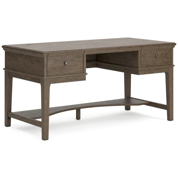Janismore Home Office Storage Leg Desk - Premium Desk from Ashley Furniture - Just $563.11! Shop now at Furniture Wholesale Plus  We are the best furniture store in Nashville, Hendersonville, Goodlettsville, Madison, Antioch, Mount Juliet, Lebanon, Gallatin, Springfield, Murfreesboro, Franklin, Brentwood