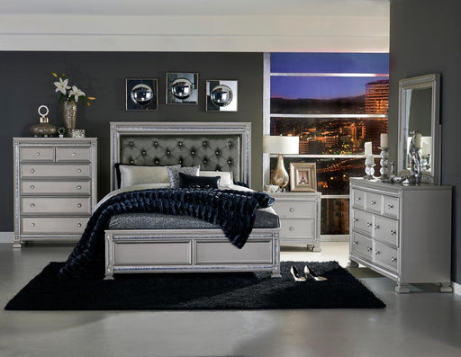 Homelegance Bevelle Queen Upholstered Panel Bed in Silver 1958-1 - Premium Bed from Homelegance (Titan Warehouse) - Just $739.05! Shop now at Furniture Wholesale Plus  We are the best furniture store in Nashville, Hendersonville, Goodlettsville, Madison, Antioch, Mount Juliet, Lebanon, Gallatin, Springfield, Murfreesboro, Franklin, Brentwood