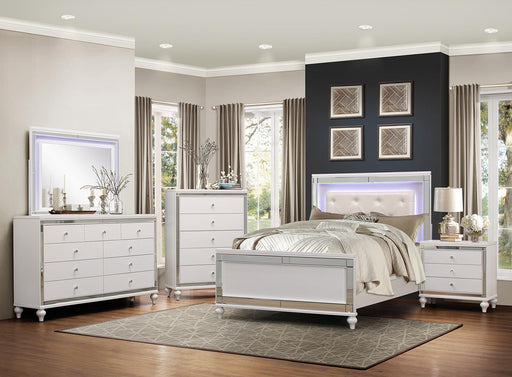 Homelegance Alonza 5 Drawer Chest in White 1845-9 - Premium Chest from Homelegance (Titan Warehouse) - Just $653.25! Shop now at Furniture Wholesale Plus  We are the best furniture store in Nashville, Hendersonville, Goodlettsville, Madison, Antioch, Mount Juliet, Lebanon, Gallatin, Springfield, Murfreesboro, Franklin, Brentwood