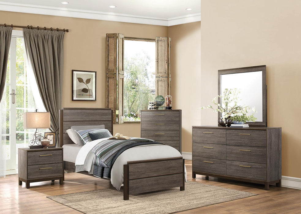 Homelegance Vestavia Twin Bed in Gray 1936T-1 - Premium Bed from Homelegance (Titan Warehouse) - Just $251.55! Shop now at Furniture Wholesale Plus  We are the best furniture store in Nashville, Hendersonville, Goodlettsville, Madison, Antioch, Mount Juliet, Lebanon, Gallatin, Springfield, Murfreesboro, Franklin, Brentwood