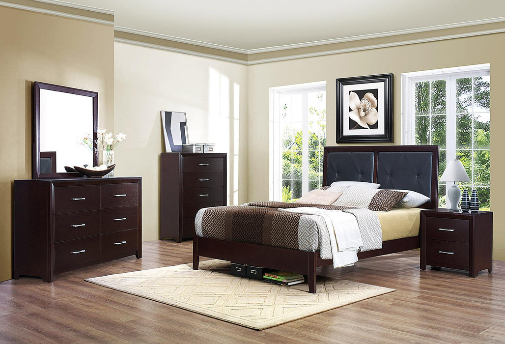 Homelegance Edina Queen Panel Bed in Espresso-Hinted Cherry 2145-1 - Premium Bed from Homelegance (Titan Warehouse) - Just $314.44! Shop now at Furniture Wholesale Plus  We are the best furniture store in Nashville, Hendersonville, Goodlettsville, Madison, Antioch, Mount Juliet, Lebanon, Gallatin, Springfield, Murfreesboro, Franklin, Brentwood