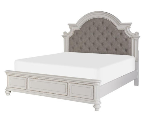 Homelegance Baylesford Queen Upholstered Panel Bed in Antique White 1624W-1* - Premium Bed from Homelegance (Titan Warehouse) - Just $758.55! Shop now at Furniture Wholesale Plus  We are the best furniture store in Nashville, Hendersonville, Goodlettsville, Madison, Antioch, Mount Juliet, Lebanon, Gallatin, Springfield, Murfreesboro, Franklin, Brentwood