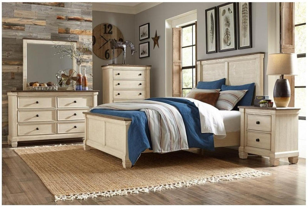 Homelegance Weaver Queen Panel Bed in Antique White 1626-1* - Premium Bed from Homelegance (Titan Warehouse) - Just $583.05! Shop now at Furniture Wholesale Plus  We are the best furniture store in Nashville, Hendersonville, Goodlettsville, Madison, Antioch, Mount Juliet, Lebanon, Gallatin, Springfield, Murfreesboro, Franklin, Brentwood