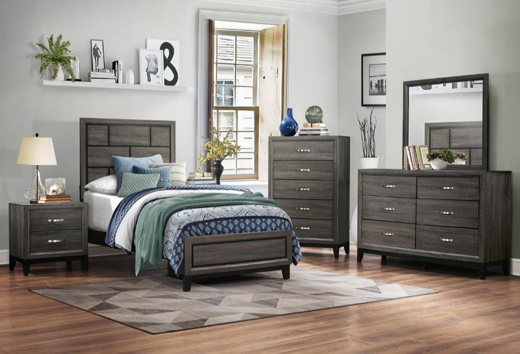 Homelegance Davi Twin Panel Bed in Gray 1645T-1* - Premium Bed from Homelegance (Titan Warehouse) - Just $232.05! Shop now at Furniture Wholesale Plus  We are the best furniture store in Nashville, Hendersonville, Goodlettsville, Madison, Antioch, Mount Juliet, Lebanon, Gallatin, Springfield, Murfreesboro, Franklin, Brentwood