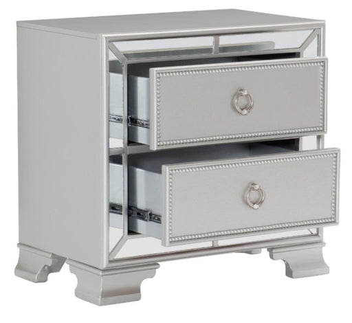 Homelegance Avondale Nightstand in Silver 1646-4 - Premium Nightstand from Homelegance (Titan Warehouse) - Just $306.15! Shop now at Furniture Wholesale Plus  We are the best furniture store in Nashville, Hendersonville, Goodlettsville, Madison, Antioch, Mount Juliet, Lebanon, Gallatin, Springfield, Murfreesboro, Franklin, Brentwood