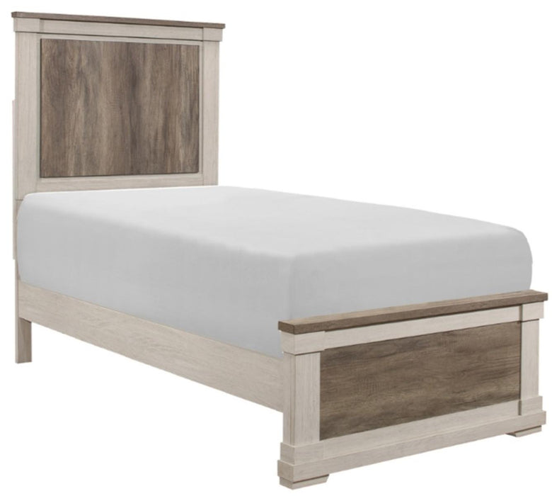 Homelegance Arcadia Twin Panel Bed in White & Weathered Gray 1677T-1* - Premium Bed from Homelegance (Titan Warehouse) - Just $263.25! Shop now at Furniture Wholesale Plus  We are the best furniture store in Nashville, Hendersonville, Goodlettsville, Madison, Antioch, Mount Juliet, Lebanon, Gallatin, Springfield, Murfreesboro, Franklin, Brentwood