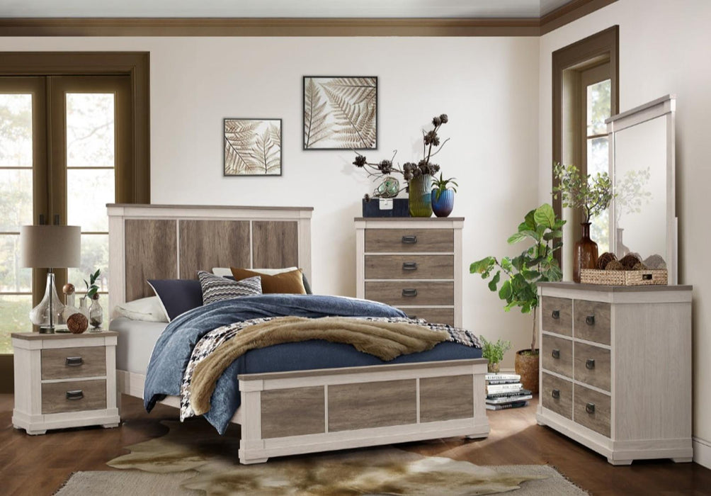 Homelegance Arcadia Queen Panel Bed in White & Weathered Gray 1677-1* - Premium Bed from Homelegance (Titan Warehouse) - Just $302.25! Shop now at Furniture Wholesale Plus  We are the best furniture store in Nashville, Hendersonville, Goodlettsville, Madison, Antioch, Mount Juliet, Lebanon, Gallatin, Springfield, Murfreesboro, Franklin, Brentwood