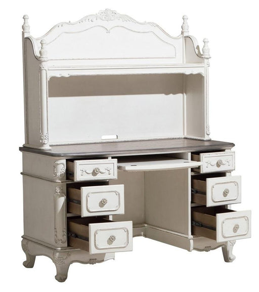 Homelegance Cinderella Writing Desk in Antique White with Grey Rub-Through 1386NW-11 - Premium Desk from Homelegance (Titan Warehouse) - Just $692.25! Shop now at Furniture Wholesale Plus  We are the best furniture store in Nashville, Hendersonville, Goodlettsville, Madison, Antioch, Mount Juliet, Lebanon, Gallatin, Springfield, Murfreesboro, Franklin, Brentwood