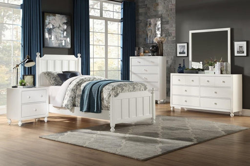 Homelegance Wellsummer Twin Panel Bed in White 1803WT-1* - Premium Bed from Homelegance (Titan Warehouse) - Just $368.55! Shop now at Furniture Wholesale Plus  We are the best furniture store in Nashville, Hendersonville, Goodlettsville, Madison, Antioch, Mount Juliet, Lebanon, Gallatin, Springfield, Murfreesboro, Franklin, Brentwood
