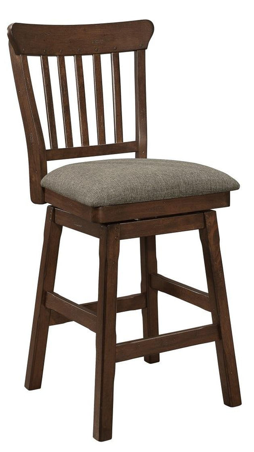 Homelegance Schleiger Counter Height Swivel Chair in Dark Brown (Set of 2) - Premium Chair from Homelegance (Titan Warehouse) - Just $146.25! Shop now at Furniture Wholesale Plus  We are the best furniture store in Nashville, Hendersonville, Goodlettsville, Madison, Antioch, Mount Juliet, Lebanon, Gallatin, Springfield, Murfreesboro, Franklin, Brentwood