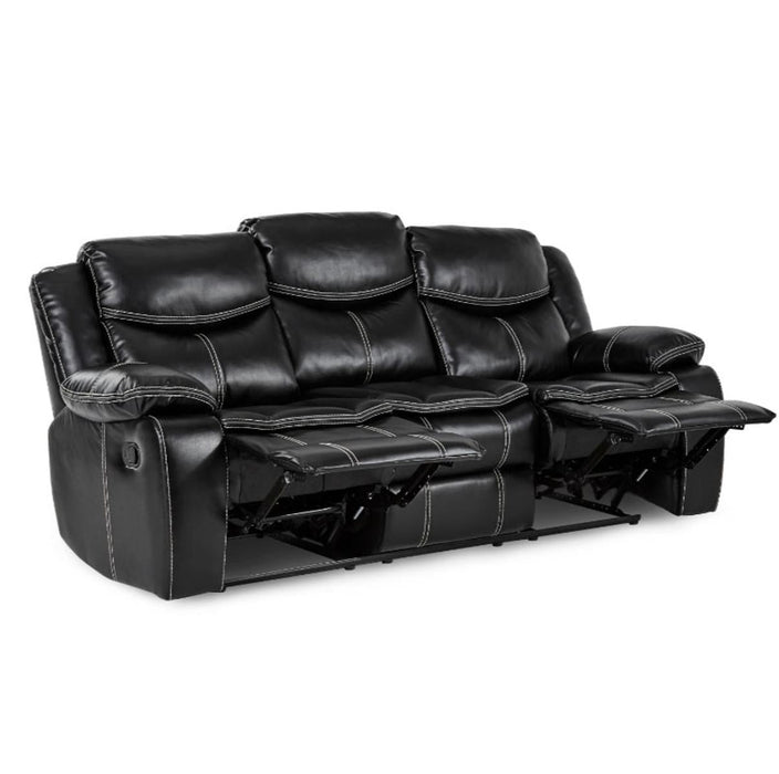 Homelegance Furniture Bastrop Double Reclining Sofa in Black 8230BLK-3 - Premium Sofa from Homelegance (Titan Warehouse) - Just $965.25! Shop now at Furniture Wholesale Plus  We are the best furniture store in Nashville, Hendersonville, Goodlettsville, Madison, Antioch, Mount Juliet, Lebanon, Gallatin, Springfield, Murfreesboro, Franklin, Brentwood