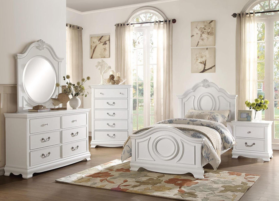 Louis Philippe III White Twin Bed The best furniture store in Nashville  with the lowest prices! Furniture Wholesale Plus (Nashville,TN)