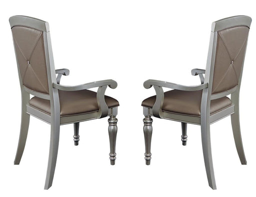 Homelegance Orsina Arm Chair in Silver (Set of 2) - Premium Arm Chair from Homelegance (Titan Warehouse) - Just $165.75! Shop now at Furniture Wholesale Plus  We are the best furniture store in Nashville, Hendersonville, Goodlettsville, Madison, Antioch, Mount Juliet, Lebanon, Gallatin, Springfield, Murfreesboro, Franklin, Brentwood