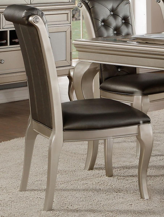 Homelegance Crawford Side Chair in Silver (Set of 2) - Premium Side Chair from Homelegance (Titan Warehouse) - Just $146.25! Shop now at Furniture Wholesale Plus  We are the best furniture store in Nashville, Hendersonville, Goodlettsville, Madison, Antioch, Mount Juliet, Lebanon, Gallatin, Springfield, Murfreesboro, Franklin, Brentwood