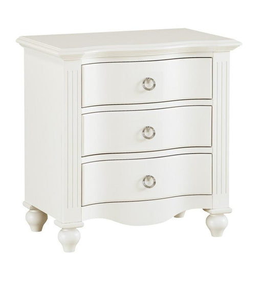 Homelegance Meghan 3 Drawer Nightstand in White 2058WH-4 - Premium Nightstand from Homelegance (Titan Warehouse) - Just $292.50! Shop now at Furniture Wholesale Plus  We are the best furniture store in Nashville, Hendersonville, Goodlettsville, Madison, Antioch, Mount Juliet, Lebanon, Gallatin, Springfield, Murfreesboro, Franklin, Brentwood