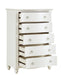 Homelegance Meghan 5 Drawer Chest in White 2058WH-9 - Premium Chest from Homelegance (Titan Warehouse) - Just $633.75! Shop now at Furniture Wholesale Plus  We are the best furniture store in Nashville, Hendersonville, Goodlettsville, Madison, Antioch, Mount Juliet, Lebanon, Gallatin, Springfield, Murfreesboro, Franklin, Brentwood