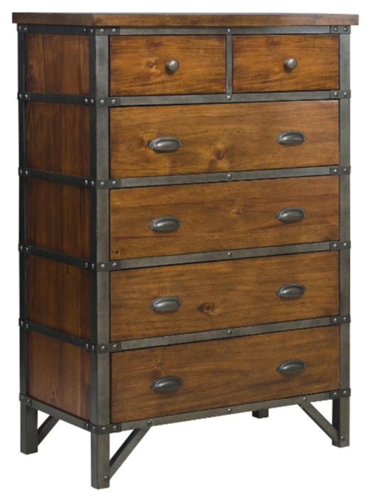 Homelegance Holverson Chest in Rustic Brown & Gunmetal 1715-9 - Premium Chest from Homelegance (Titan Warehouse) - Just $700.05! Shop now at Furniture Wholesale Plus  We are the best furniture store in Nashville, Hendersonville, Goodlettsville, Madison, Antioch, Mount Juliet, Lebanon, Gallatin, Springfield, Murfreesboro, Franklin, Brentwood