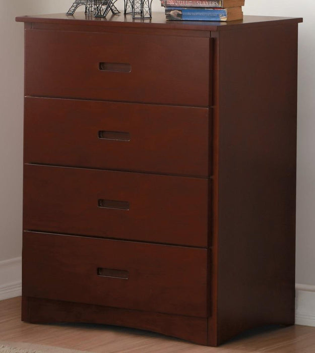 Homelegance Rowe 4 Drawer Chest in Dark Cherry B2013DC-9 - Premium Chest from Homelegance (Titan Warehouse) - Just $312! Shop now at Furniture Wholesale Plus  We are the best furniture store in Nashville, Hendersonville, Goodlettsville, Madison, Antioch, Mount Juliet, Lebanon, Gallatin, Springfield, Murfreesboro, Franklin, Brentwood