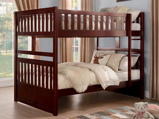 Homelegance Rowe Full/Full Bunk Bed in Dark Cherry B2013FFDC-1* - Premium Bed from Homelegance (Titan Warehouse) - Just $641.55! Shop now at Furniture Wholesale Plus  We are the best furniture store in Nashville, Hendersonville, Goodlettsville, Madison, Antioch, Mount Juliet, Lebanon, Gallatin, Springfield, Murfreesboro, Franklin, Brentwood
