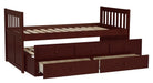 Homelegance Rowe Twin/Twin Trundle Bed w/ Two Storage Drawers in Dark Cherry B2013PRDC-1* - Premium Bed from Homelegance (Titan Warehouse) - Just $485.55! Shop now at Furniture Wholesale Plus  We are the best furniture store in Nashville, Hendersonville, Goodlettsville, Madison, Antioch, Mount Juliet, Lebanon, Gallatin, Springfield, Murfreesboro, Franklin, Brentwood