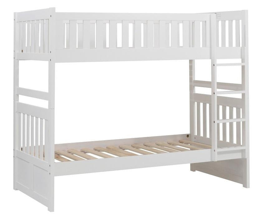 Homelegance Galen Twin/Twin Bunk Bed in White B2053W-1* - Premium Bed from Homelegance (Titan Warehouse) - Just $427.05! Shop now at Furniture Wholesale Plus  We are the best furniture store in Nashville, Hendersonville, Goodlettsville, Madison, Antioch, Mount Juliet, Lebanon, Gallatin, Springfield, Murfreesboro, Franklin, Brentwood