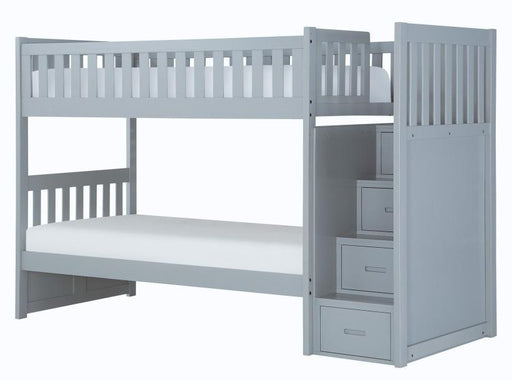 Homelegance Orion Bunk Bed w/ Reversible Step Storage in Gray B2063SB-1* - Premium Bed from Homelegance (Titan Warehouse) - Just $914.55! Shop now at Furniture Wholesale Plus  We are the best furniture store in Nashville, Hendersonville, Goodlettsville, Madison, Antioch, Mount Juliet, Lebanon, Gallatin, Springfield, Murfreesboro, Franklin, Brentwood
