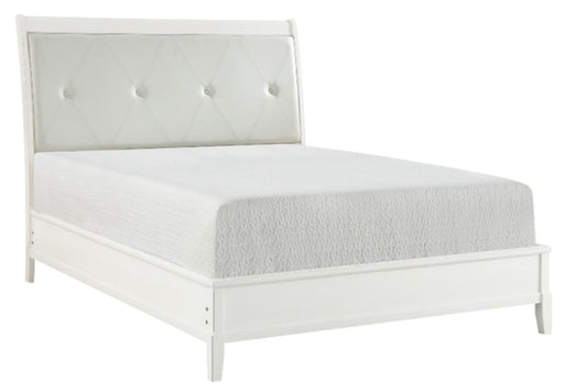Homelegance Cotterill King Upholstered Sleigh Bed in Antique White 1730KWW-1EK* - Premium Bed from Homelegance (Titan Warehouse) - Just $485.55! Shop now at Furniture Wholesale Plus  We are the best furniture store in Nashville, Hendersonville, Goodlettsville, Madison, Antioch, Mount Juliet, Lebanon, Gallatin, Springfield, Murfreesboro, Franklin, Brentwood