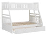 Homelegance Galen Twin/Full Bunk Bed w/ Twin Trundle in White B2053TFW-1*R - Premium Bed from Homelegance (Titan Warehouse) - Just $787.31! Shop now at Furniture Wholesale Plus  We are the best furniture store in Nashville, Hendersonville, Goodlettsville, Madison, Antioch, Mount Juliet, Lebanon, Gallatin, Springfield, Murfreesboro, Franklin, Brentwood