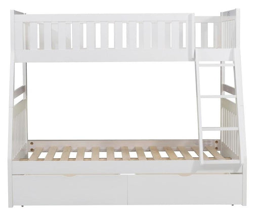Homelegance Galen Twin/Full Bunk Bed w/ Storage Boxes in White B2053TFW-1*T - Premium Bed from Homelegance (Titan Warehouse) - Just $505.05! Shop now at Furniture Wholesale Plus  We are the best furniture store in Nashville, Hendersonville, Goodlettsville, Madison, Antioch, Mount Juliet, Lebanon, Gallatin, Springfield, Murfreesboro, Franklin, Brentwood