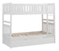 Homelegance Galen Twin/Twin Bunk Bed w/ Twin Trundle in White B2053W-1*R - Premium Bed from Homelegance (Titan Warehouse) - Just $689.81! Shop now at Furniture Wholesale Plus  We are the best furniture store in Nashville, Hendersonville, Goodlettsville, Madison, Antioch, Mount Juliet, Lebanon, Gallatin, Springfield, Murfreesboro, Franklin, Brentwood