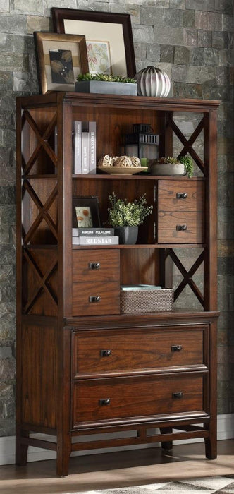 Homelegance Frazier Bookcase in Brown Cherry 1649-18 - Premium Bookcase from Homelegance (Titan Warehouse) - Just $953.55! Shop now at Furniture Wholesale Plus  We are the best furniture store in Nashville, Hendersonville, Goodlettsville, Madison, Antioch, Mount Juliet, Lebanon, Gallatin, Springfield, Murfreesboro, Franklin, Brentwood
