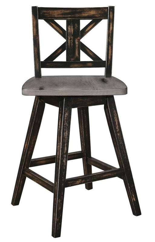 Homelegance Amsonia Swivel Counter Height Chair in Gray and Black (Set of 2) - Premium Chair from Homelegance (Titan Warehouse) - Just $117! Shop now at Furniture Wholesale Plus  We are the best furniture store in Nashville, Hendersonville, Goodlettsville, Madison, Antioch, Mount Juliet, Lebanon, Gallatin, Springfield, Murfreesboro, Franklin, Brentwood