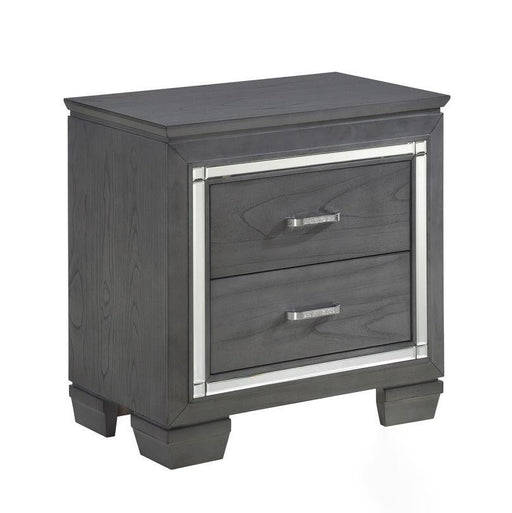 Homelegance Allura Nightstand in Gray 1916GY-4 - Premium Nightstand from Homelegance (Titan Warehouse) - Just $312! Shop now at Furniture Wholesale Plus  We are the best furniture store in Nashville, Hendersonville, Goodlettsville, Madison, Antioch, Mount Juliet, Lebanon, Gallatin, Springfield, Murfreesboro, Franklin, Brentwood