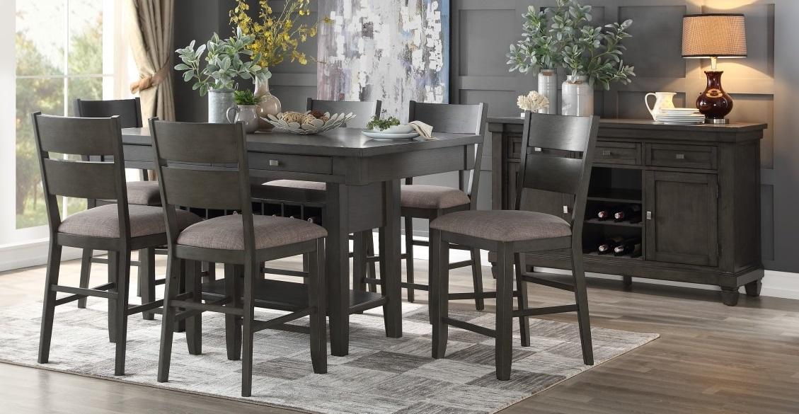 Homelegance Baresford Counter Height Chair in Gray (Set of 2) - Premium Chair from Homelegance (Titan Warehouse) - Just $107.25! Shop now at Furniture Wholesale Plus  We are the best furniture store in Nashville, Hendersonville, Goodlettsville, Madison, Antioch, Mount Juliet, Lebanon, Gallatin, Springfield, Murfreesboro, Franklin, Brentwood
