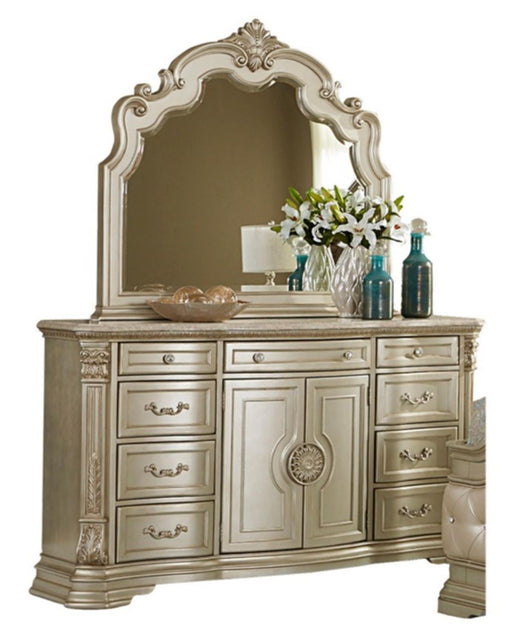 Homelegance Antoinetta Mirror in Champagne Wood 1919NC-6 - Premium Mirror from Homelegance (Titan Warehouse) - Just $341.25! Shop now at Furniture Wholesale Plus  We are the best furniture store in Nashville, Hendersonville, Goodlettsville, Madison, Antioch, Mount Juliet, Lebanon, Gallatin, Springfield, Murfreesboro, Franklin, Brentwood