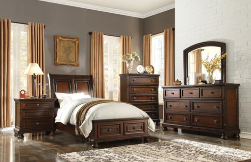 Homelegance Cumberland Full Sleigh Platform Bed with Footboard Storage in Brown Cherry 2159F-1* - Premium Bed from Homelegance (Titan Warehouse) - Just $914.55! Shop now at Furniture Wholesale Plus  We are the best furniture store in Nashville, Hendersonville, Goodlettsville, Madison, Antioch, Mount Juliet, Lebanon, Gallatin, Springfield, Murfreesboro, Franklin, Brentwood