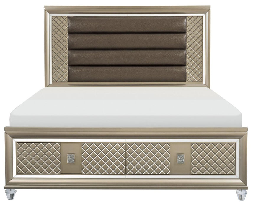 Homelegance Furniture Loudon Queen Platform with Storage Bed in Champagne Metallic 1515-1* - Premium Bed from Homelegance (Titan Warehouse) - Just $1148.55! Shop now at Furniture Wholesale Plus  We are the best furniture store in Nashville, Hendersonville, Goodlettsville, Madison, Antioch, Mount Juliet, Lebanon, Gallatin, Springfield, Murfreesboro, Franklin, Brentwood