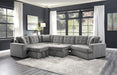 Homelegance Furniture Logansport Left Side 2-Seater with Pull-out Ottoman and 1 Pillow in Gray 9401GRY-2L - Premium Chair from Homelegance (Titan Warehouse) - Just $713.70! Shop now at Furniture Wholesale Plus  We are the best furniture store in Nashville, Hendersonville, Goodlettsville, Madison, Antioch, Mount Juliet, Lebanon, Gallatin, Springfield, Murfreesboro, Franklin, Brentwood