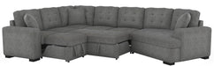 Homelegance Furniture Logansport Right Side Cuddler with 1 Pillow in Gray 9401GRY-RU - Premium Cuddle Chair from Homelegance (Titan Warehouse) - Just $711.75! Shop now at Furniture Wholesale Plus  We are the best furniture store in Nashville, Hendersonville, Goodlettsville, Madison, Antioch, Mount Juliet, Lebanon, Gallatin, Springfield, Murfreesboro, Franklin, Brentwood
