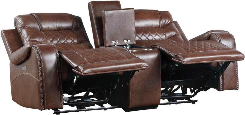 Homelegance Furniture Putnam Power Double Reclining Loveseat in Brown 9405BR-2PW - Premium Loveseat from Homelegance (Titan Warehouse) - Just $1109.55! Shop now at Furniture Wholesale Plus  We are the best furniture store in Nashville, Hendersonville, Goodlettsville, Madison, Antioch, Mount Juliet, Lebanon, Gallatin, Springfield, Murfreesboro, Franklin, Brentwood