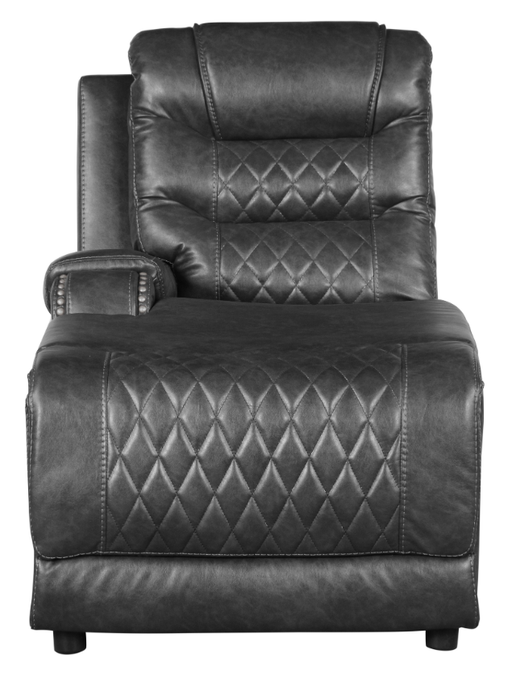 Homelegance Furniture Putnam Power Left Side Reclining Chaise with USB Port in Gray 9405GY-LCPW - Premium Chaise from Homelegance (Titan Warehouse) - Just $731.25! Shop now at Furniture Wholesale Plus  We are the best furniture store in Nashville, Hendersonville, Goodlettsville, Madison, Antioch, Mount Juliet, Lebanon, Gallatin, Springfield, Murfreesboro, Franklin, Brentwood