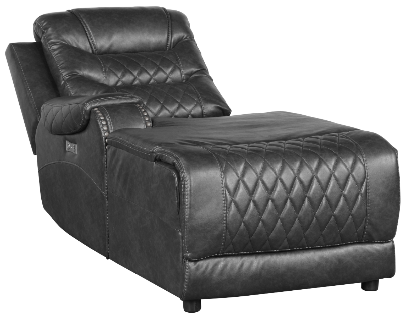 Homelegance Furniture Putnam Power Left Side Reclining Chaise with USB Port in Gray 9405GY-LCPW - Premium Chaise from Homelegance (Titan Warehouse) - Just $731.25! Shop now at Furniture Wholesale Plus  We are the best furniture store in Nashville, Hendersonville, Goodlettsville, Madison, Antioch, Mount Juliet, Lebanon, Gallatin, Springfield, Murfreesboro, Franklin, Brentwood