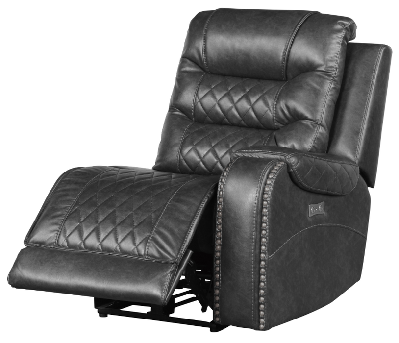Homelegance Furniture Putnam Power Right Side Reclining Chair with USB Port in Gray 9405GY-RRPW - Premium Chair from Homelegance (Titan Warehouse) - Just $507! Shop now at Furniture Wholesale Plus  We are the best furniture store in Nashville, Hendersonville, Goodlettsville, Madison, Antioch, Mount Juliet, Lebanon, Gallatin, Springfield, Murfreesboro, Franklin, Brentwood