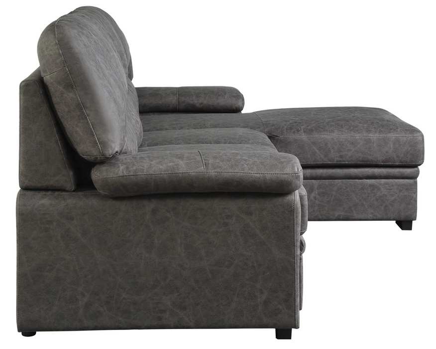 Homelegance Furniture Michigan Sectional with Pull Out Bed and Right Chaise in Dark Gray 9407DG*2RC3L - Premium Sectional from Homelegance (Titan Warehouse) - Just $1322.10! Shop now at Furniture Wholesale Plus  We are the best furniture store in Nashville, Hendersonville, Goodlettsville, Madison, Antioch, Mount Juliet, Lebanon, Gallatin, Springfield, Murfreesboro, Franklin, Brentwood
