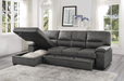 Homelegance Furniture Michigan Sectional with Pull Out Bed and Left Chaise in Dark Gray 9407DG*2LC3R - Premium Sectional from Homelegance (Titan Warehouse) - Just $1322.10! Shop now at Furniture Wholesale Plus  We are the best furniture store in Nashville, Hendersonville, Goodlettsville, Madison, Antioch, Mount Juliet, Lebanon, Gallatin, Springfield, Murfreesboro, Franklin, Brentwood