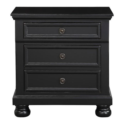 Homelegance Laurelin 3 Drawer Nightstand in Black 1714BK-4 - Premium Nightstand from Homelegance (Titan Warehouse) - Just $271.05! Shop now at Furniture Wholesale Plus  We are the best furniture store in Nashville, Hendersonville, Goodlettsville, Madison, Antioch, Mount Juliet, Lebanon, Gallatin, Springfield, Murfreesboro, Franklin, Brentwood