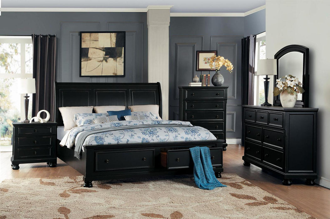 Homelegance Laurelin Queen Sleigh Platform Storage Bed in Black 1714BK-1 - Premium Bed from Homelegance (Titan Warehouse) - Just $750.75! Shop now at Furniture Wholesale Plus  We are the best furniture store in Nashville, Hendersonville, Goodlettsville, Madison, Antioch, Mount Juliet, Lebanon, Gallatin, Springfield, Murfreesboro, Franklin, Brentwood