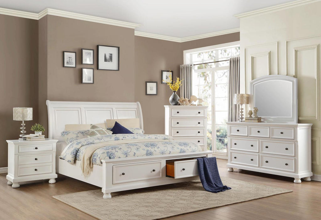 Homelegance Laurelin 3 Drawer Nightstand in White 1714W-4 - Premium Nightstand from Homelegance (Titan Warehouse) - Just $271.05! Shop now at Furniture Wholesale Plus  We are the best furniture store in Nashville, Hendersonville, Goodlettsville, Madison, Antioch, Mount Juliet, Lebanon, Gallatin, Springfield, Murfreesboro, Franklin, Brentwood